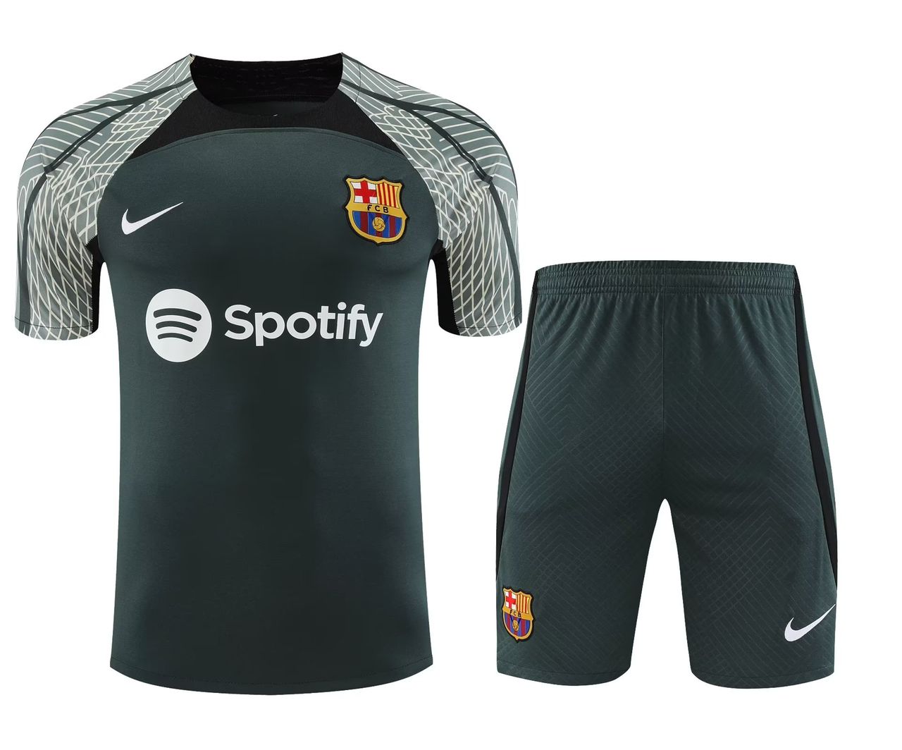 KIT TRAINING FC BARCELONA GRIS 2023/2024