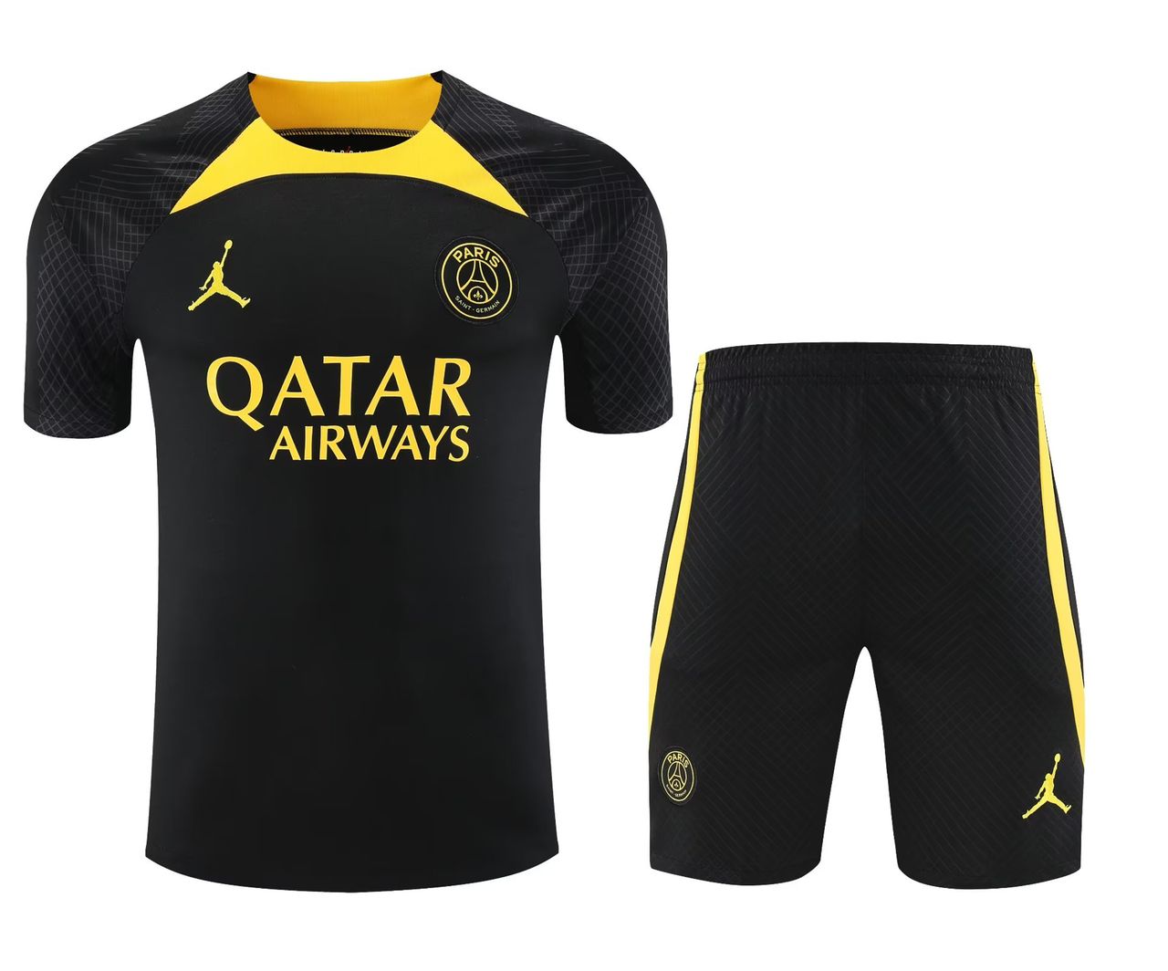 KIT TRAINING PSG NOIR/JAUNE 2023/2024